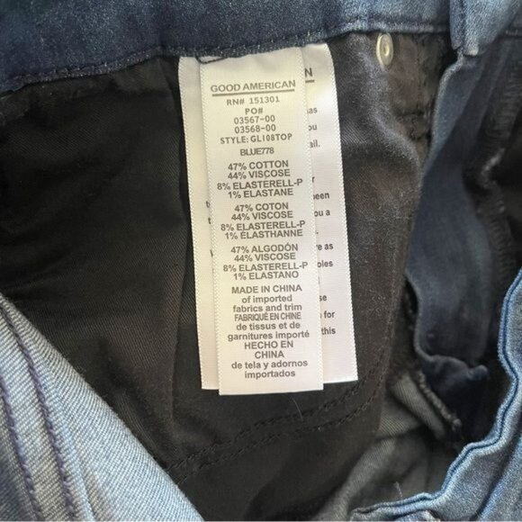 GOOD AMERICAN GOOD LEGS HIGH TISE SKINNY JEANS STYLE: GLI08TOP 28 - Picture 6 of 9